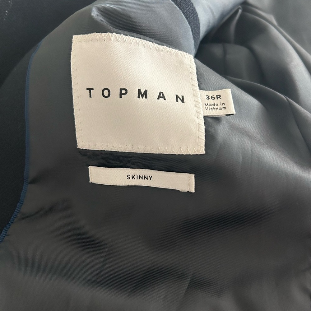Topman Navy Skinny Fit Blazer